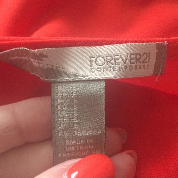 Forever 21 red elastic waist dress - Picture 3 of 6